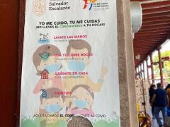 Anuncio con la leyenda "Yo me cuido, tú me cuidas". Fotografía: Gloria Elisa Melgarejo García
