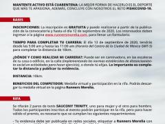 Convocatoria a Reto Virtual 10k Runners. Facebook El Sol de Morelia.
