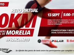 Flayer de la Convocatoria Reto Virtual 10k Runners. Facebook El Sol de Morelia.