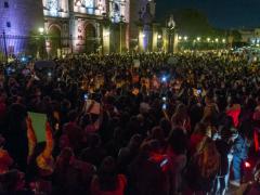 Manifestación por la muerte de Jessica González, en Morelia