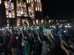 Manifestación por la muerte de Jessica González, en Morelia