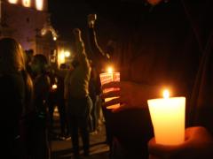 Manifestación por la muerte de Jessica González, en Morelia