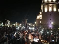 Manifestación por la muerte de Jessica González, en Morelia