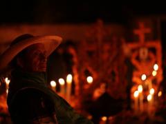 Señor, durante Día de Muertos. Fotografía: El Sol de Morelia.