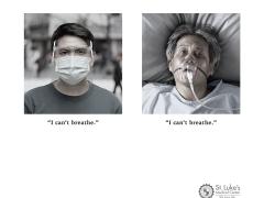 "I can´t breathe". Imagen: St Luke´s Medical Center.