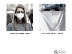"I don´t want my face covered". Imagen: St Luke´s Medical Center.