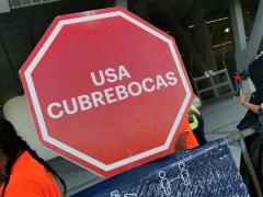 Aviso Uso de cubrebocas. Fotografía: Fox Sport Mx. 