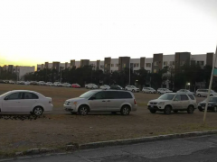 Módulo de pruebas COVID-19, avenida Rómulo Garza, San Nicolas. Fotografía: Erik Solheim Rocha.