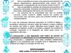 Comunicado emitido por la autoridad municipal de Santa María Tlahuitoltepec, Mixe, Oaxaca, con respecto a la pandemia (parte 2). Productor: H. Ayuntamiento Constitucional 2021, Santa María Tlahuitoltepec, Mixe, Oaxaca.