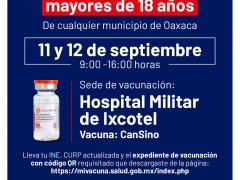 Anuncio Vacunación a rezagados mayores de 18 años. Central Q Noticias.