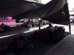 Filtro sanitario para las personas que ingresan a la zona de puestos, día de plaza, Villa de Etla, Oaxaca. Fotografía: Ángel López González.