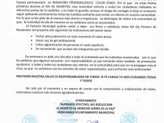 Comunicado oficial del Ayuntamiento San Juan Bautista Coixtlahuaca. Produce: Facebook H Ayuntamiento 2020-2022 San Juan Bautista Coixtlahuaca.