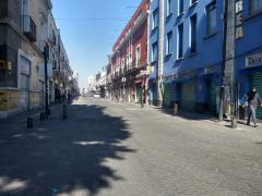 Centro de la ciudad de Puebla en pandemia. Fotografía: Edgar Iván Flores Hernández.
