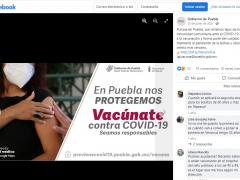 Publicación de la Campaña de vacunación en Puebla.