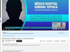 Publicación sobre falta de insumos en Hospital de Tepeaca. YouTube Imagen Televisión Puebla.