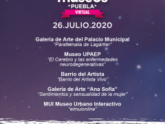 Programa de las actividades de Noche de Museos. Facebook Noche de Museos Puebla.