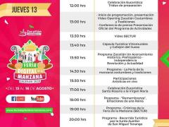 Programa de la Feria Digital de la Manzana, 13 de agosto, Zacatlán, Puebla. Facebook Reporte Sierra Norte.