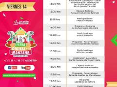 Programa de la Feria Digital de la Manzana, 14 de agosto, Zacatlán, Puebla. Facebook Reporte Sierra Norte.