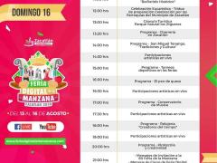 Programa de la Feria Digital de la Manzana, 16 de agosto, Zacatlán, Puebla. Facebook Reporte Sierra Norte.