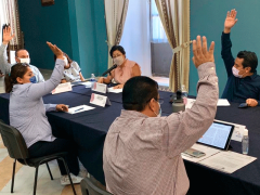 Cabildo de Atlixco durante la votación. Fotografía: El Popular.
