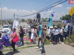 Imagen de procesión durante fiesta patronal en Atlixco. Fotografía: Diario Cambio.