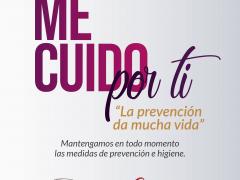 Flyer Me cuido por ti. Facebook: Gobierno de Izúcar de Matamoros.