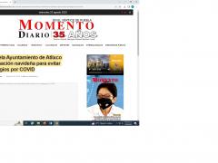 Captura de pantalla de la noticia.