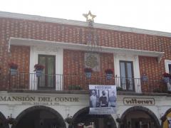 Pancarta #abiromorir, colocada en el Hotel “Mansión del Conde”, hotel en la zona céntrica de Atlixco. Fotografía: Emir Brando Tepepa Esquivel.
