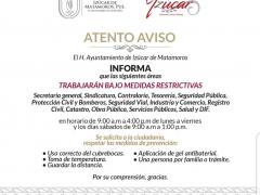 Infografía Atento aviso el Ayuntamiento de Izúcar de Matamoros informa.