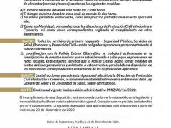Disposición administrativa del Gobierno de Izúcar de Matamoros.