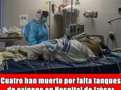 Imagen "Los tanques de oxígeno comenzaron a escasear dato a que el nosocomio está saturado. Facebook: Enlace Noticias.