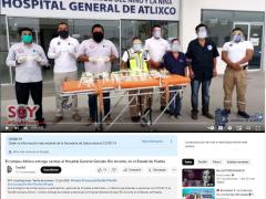 TecNM campus Atlixco donó equipo de protección al Hospital General de Atlixco.