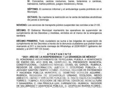 Medidas para la reapertura de actividades, Ayuntamiento de Tepeojuma. Productor: H. Ayuntamiento de Tepeojuma 2019-2021.