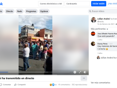 Video de manifiestación. Facebook Jullian Andrei.