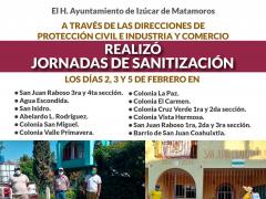 Anuncio Realizó jornadas de sanitazación. Facebook Gobierno de Izúcar de Matamoros.