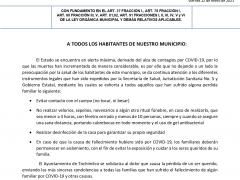 Comunicado del Gobierno de Tochimilco.