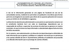 Comunicado del Gobierno de Tochimilco