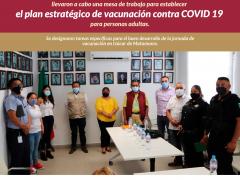 Autoridades durante la mesa de trabajo. Facebook: Ayuntamiento de Izúcar de Matamoros.