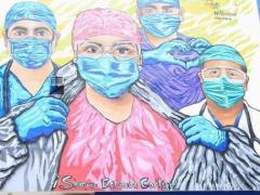 Este martes 16 de marzo se inauguró oficialmente el mural. Fotografía: Yolanda Aldana.