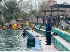 Balneario con medidas sanitarias. Fotografía: Daniel Tejeda, SIPSE.