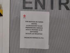 Anuncio Por motivos de fuerza mayor. Fotografía: 10 Noticias
