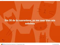Dia 30 de la cuarentena, ya me caen bien mis sobrinos. Publicación de Adrián Cupul Sánchez en Facebook
