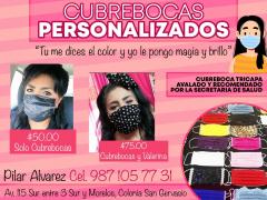 Cubrebocas personalizados. Facebook IQM Instituto Quintanarroense de la Mujer.