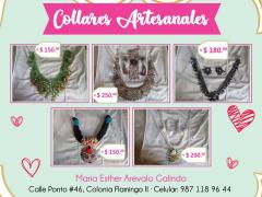Collares artesanales. Facebook IQM Instituto Quintanarroense de la Mujer.