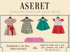 Aseret: Creaciones infantiles sobre medida. Facebook IQM Instituto Quintanarroense de la Mujer.