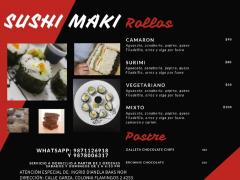 Sushi Maki. Facebook IQM Instituto Quintanarroense de la Mujer.