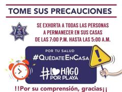 Flyer Tome sus precauciones. Se exhorta a todas las personas a permanecer en sus casas. Ayuntamiento Solidaridad.