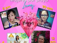 Cartel lunes. Facebook Mujeres por playa.