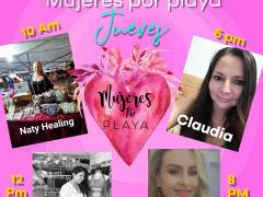 Cartel jueves. Facebook Mujeres por playa.