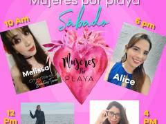 Cartel sábado. Facebook Mujeres por playa.